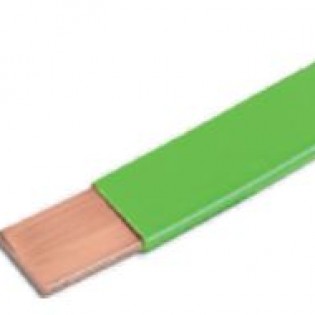 Bare Copper with PVC, size 25×3mm, Green